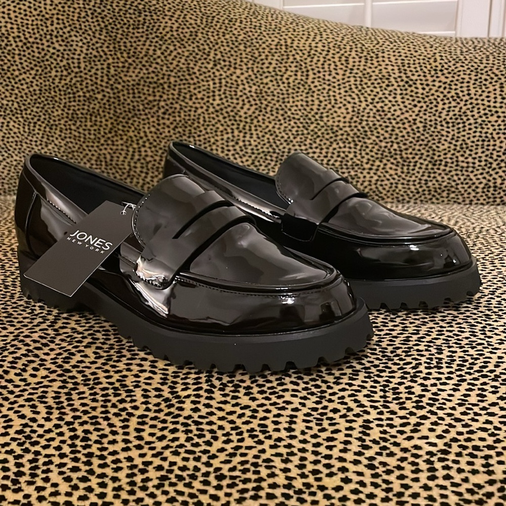 Jones New York Patent Black Loafers 9